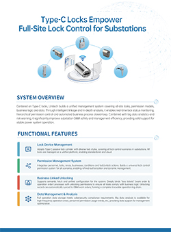 Type-C Locks Empower Full-Site Lock Control for Substations